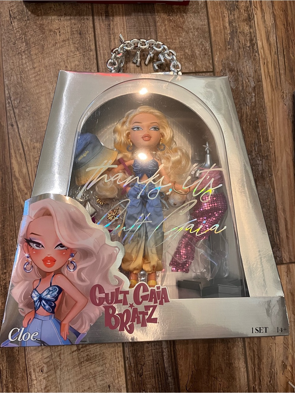 cult gaia Silver Metallic Doll-Handle Mini Tote